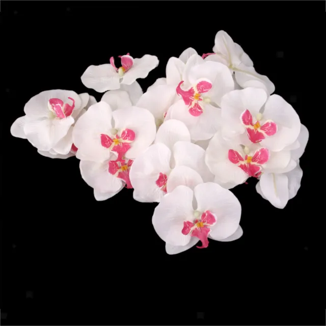 20 stk. künstliche Orchideenblüten Blüte Orchidee Streublumen Deko Weiß, 9cm