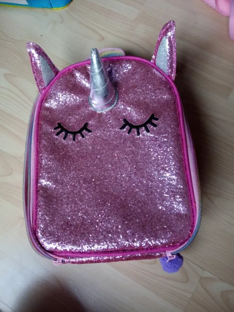 PAPERCHASE GIRLS LUNCH bag unicorn design glitter insulated strap