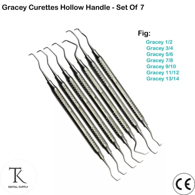 Periodoncia Cirugía Curetas Universal Gracey Curettes Set Calculus Root Planing