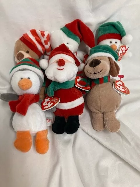 Ty Jingle Beanie Babies - 2006 HOLIDAY (SET OF 6) 4" PLUSH New MWMT's