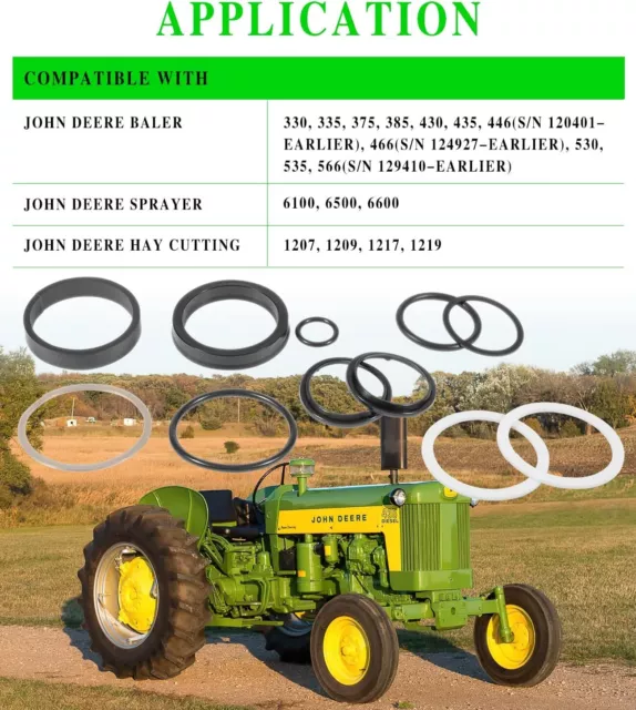 AE50113 AE43288 Cylinder Seal Kit for John Deere Baler, Sprayer, Hay Cutting 2