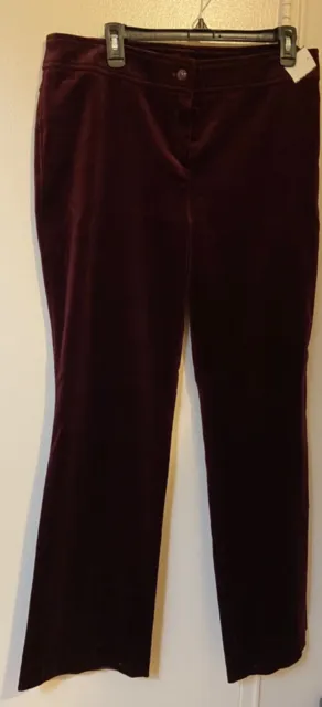 ESCADA burgundy/wine color velvet style pants US 14/  EU SZ 44