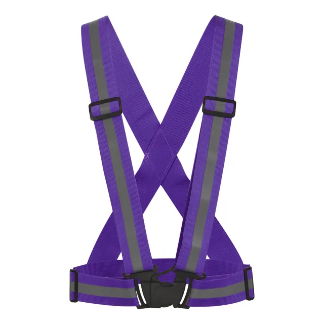 Reflective Vest Adjustable High Visibility Vest 1.5" Strip Purple
