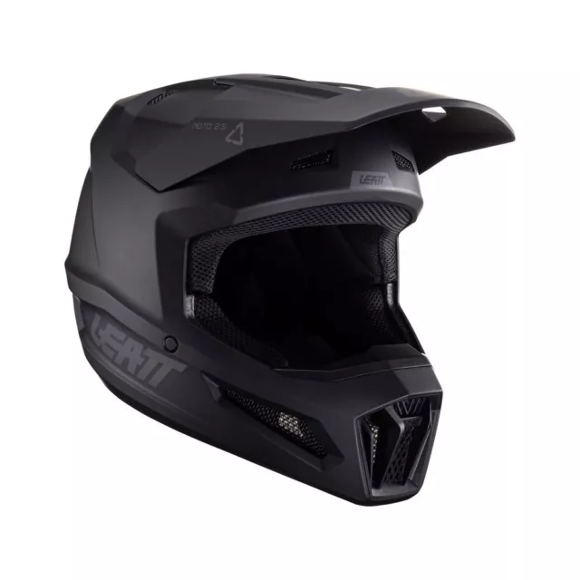 LEATT 2.5 Moto Helmet with 360° Turbine Technology-  Black M - 1024060562
