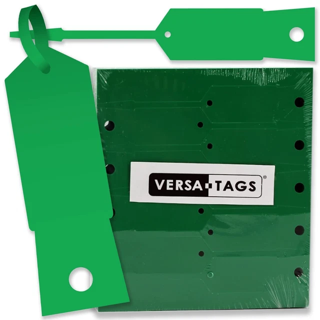Green Self-Locking Arrow Key Tags (1,000 per Pack) Size 4 1/2 X 3/4