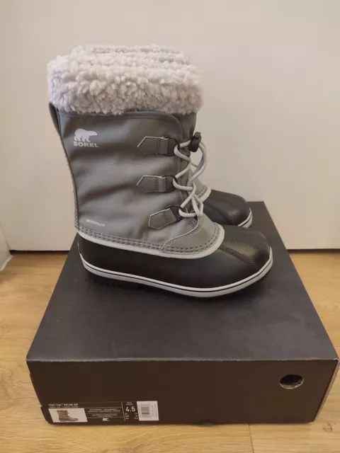 SOREL YOOT PAC Womens Youth Grey Snow Boots UK Size 3.5 Foot