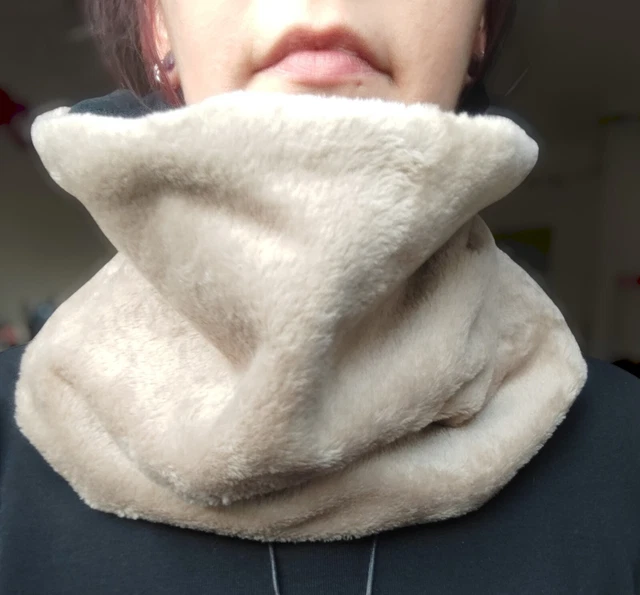 Snood (tour De Cou) Polaire Réversible - Noir / Tissu Baroque Steampunk - Neuf Sans étiquette