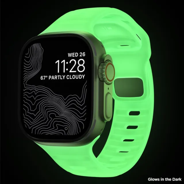 Glow Silicone Waterproof Breathable Band For Apple Watch Ultra 49mm 8 7 6 SE 5