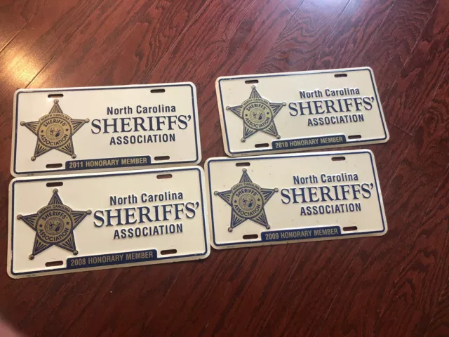 North Carolina NC Sheriffs Association Honorary Member License Plate Lot 4