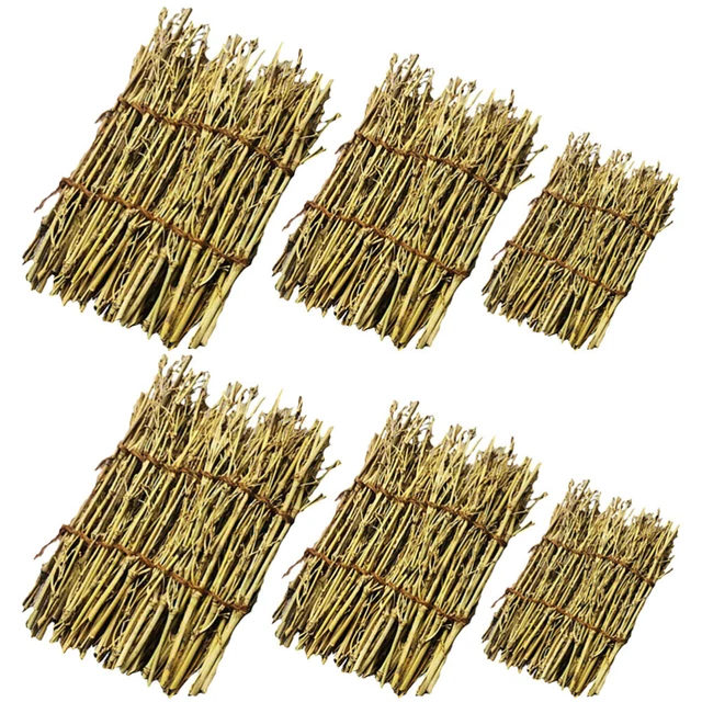 10pcs Bamboo Sushi Serving Trays – Fence-Style Sashimi Plates, Japanese Restaurant Decor, Ice Tray Backdrops