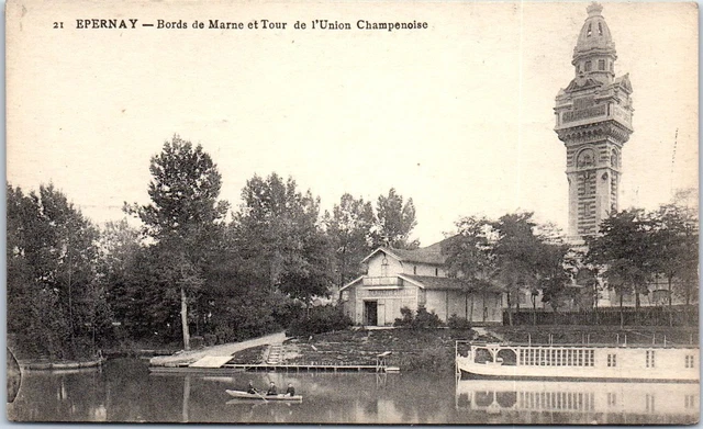 51 EPERNAY - Bords de Marne et tour de l'Union Champenoise