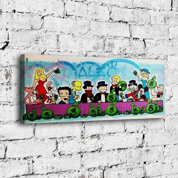 40x16" Alec Monopoly "The Bankers Board" New HD print on canvas rolled up print
