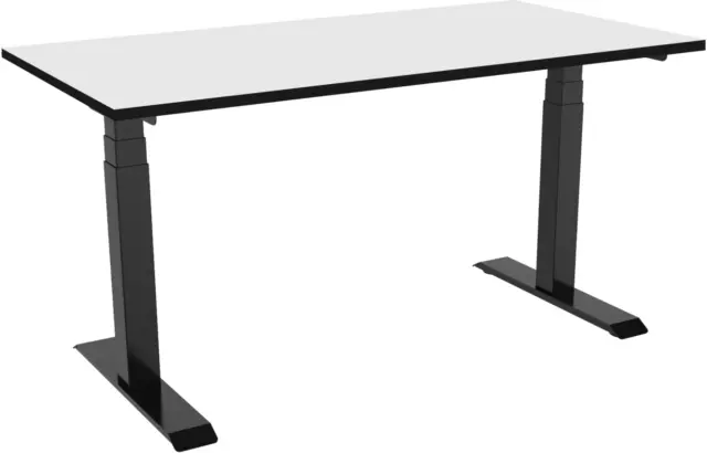 celexon Schreibtisch Pro schwarz elektrisch-höhenverstellbar +HPL-Platte125x75cm