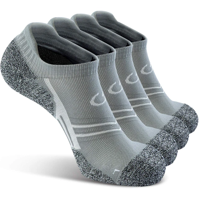 No Show Sports Compression Socks 4-pairs, Low Cut Anti-Blister Hiking R...
