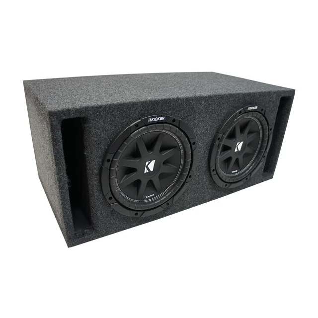 Universal Car Stereo Slotted S Port Dual 15" Kicker Comp C15 Sub Box - 2 Ohm