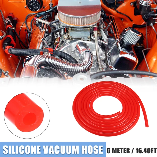 5mm ID 16.40ft Car Silicone Vacuum Hose Pipe Water Air Boost Line Tube Red