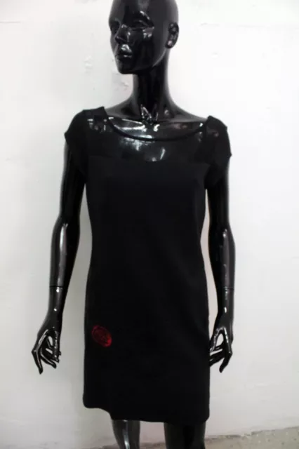 Desigual Vestito Donna Taglia XL Abito Logo Dress Woman Tubino Nero Estivo