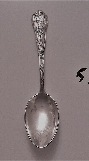 Antique sterling demitasse Indian/miner souvenir spoon 5/187