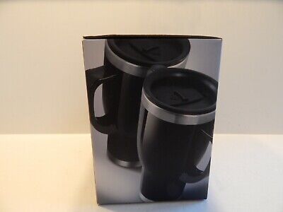 2-Pack Heated Travel Mug Set by Shift 3 New in Box 12 auto power adapter 2