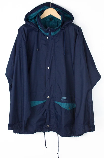 Vintage 90s Helly Hansen Uomo Acqua Resistenti Giacca Cappotto Taglia XL