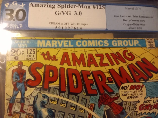 Amazing Spider-Man #125 Man-Wolf Strikes Again Graded 1973 Vintage Comic Book