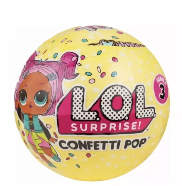 LOL Surprise Dolls Series 3 Confetti Pop New 9 Surprises 1 Ball 100% Authentic