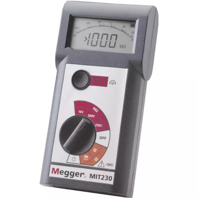Megger MIT230-EN Misuratore di isolamento 250 V, 500 V, 1000 V 1000 MΩ