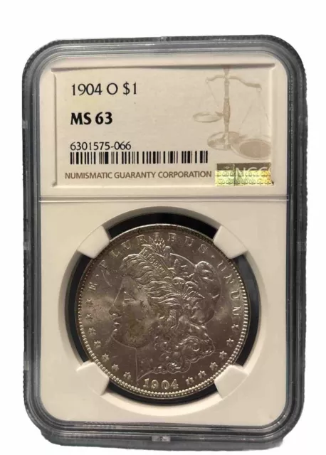 1904-O Morgan Silver Dollar - NGC MS 63 - Brown Label