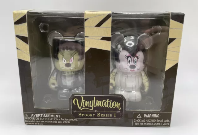 Disney Vinylmation Spooky Series 1 - Frankenstein Mickey & Minnie Mouse - NIB
