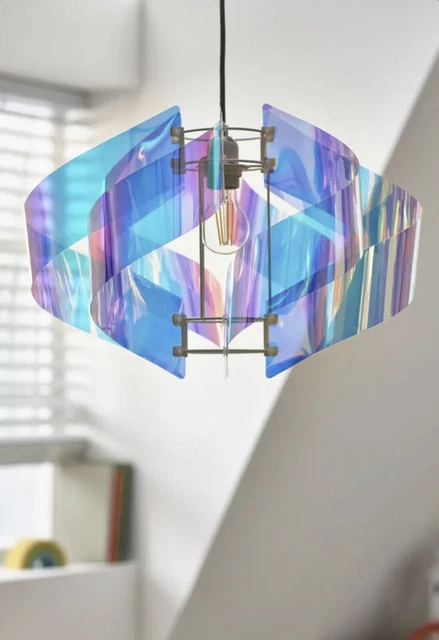 Next Home Multi Iridescent Ombre Easy Fit Shade Ceiling Light Chandelier Pendant
