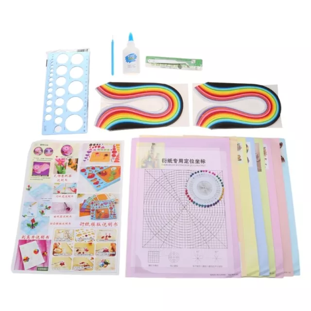 Paper Quilling DIY Craft Tool Handmade Tweezer Crimping Template Board Kit