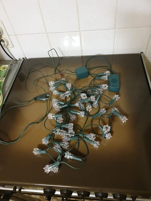 Guirlande Électrique Vintage Noël - 50 Lampes Clignotantes - Multicolore - Intérieur