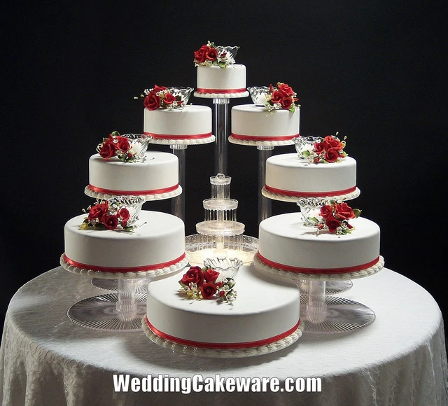 8 Tier Cascade Wedding Cake Stand Stands Set