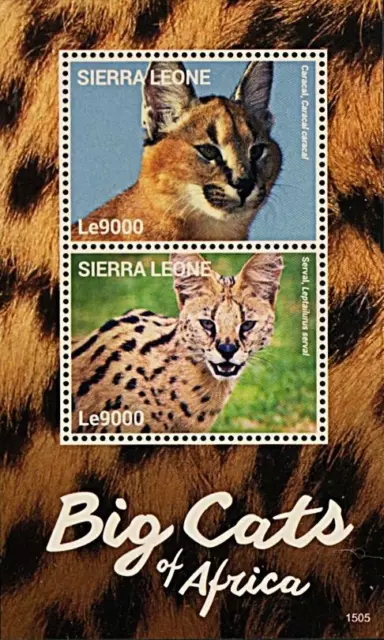 Sierra Leone 2015 Großkatzen Von Africa S/S MNH Tieren Felines