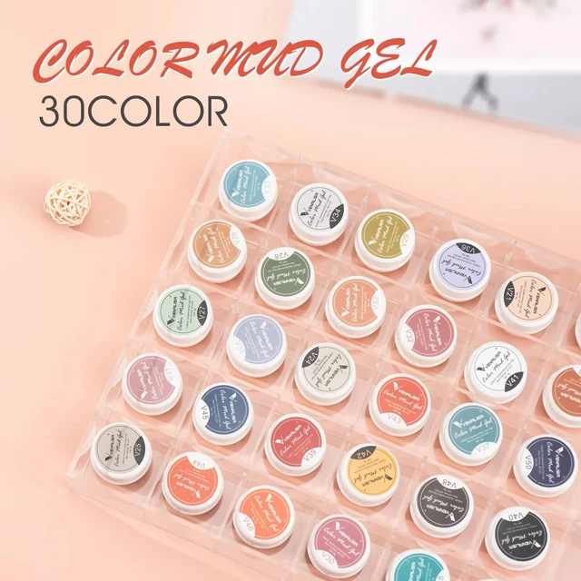 Gel Nail Polish Mud Gel Varnish 5ml Nail Art Set Venalisa Soak Off UV LED 30Pcs