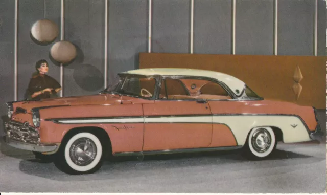 1955 AD POSTCARD DeSOTO FIREFLITE V8 SPORTSMAN AUTOMOBILE