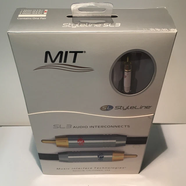 Paire De Câbles Audio MIT Styleline SL3 RCA 1,5 Mètres, Neufs