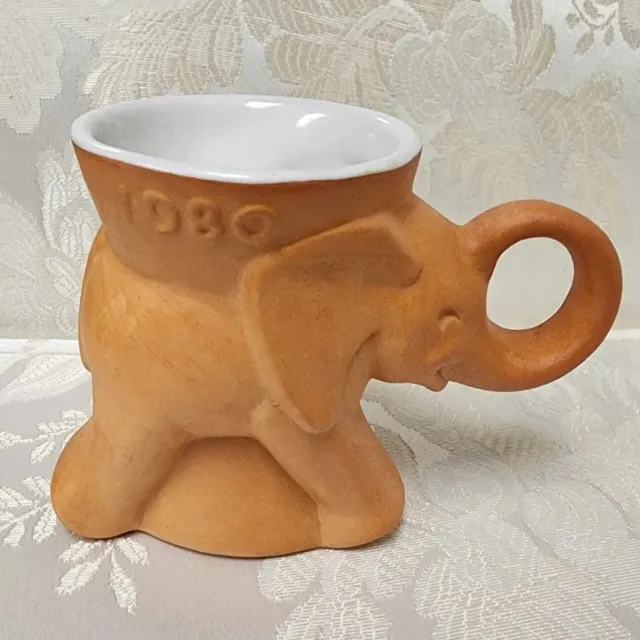1980 Frankoma Republican GOP Political Elephant Coffee Mug Cup