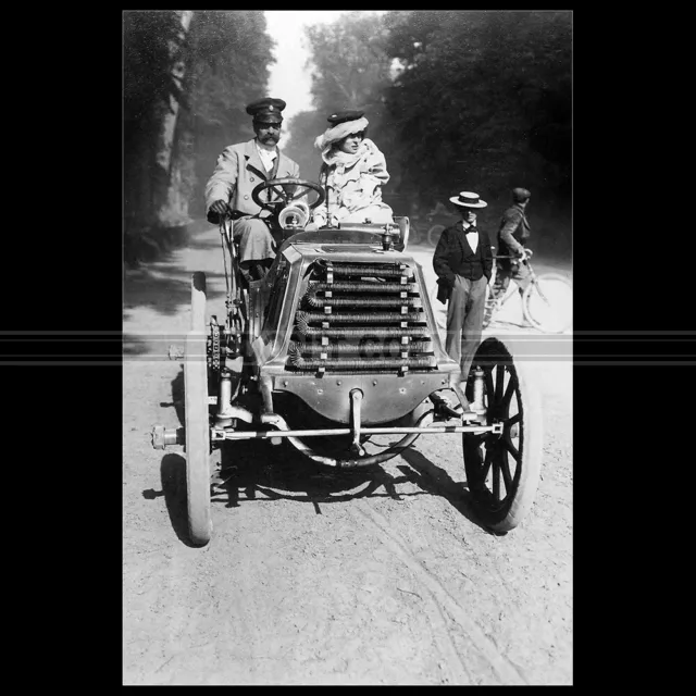 Photo A.030484 GUSTAVE LEYS PANHARD LEVASSOR CAR RALLYE PAPIERS PAPER RALLY 1899