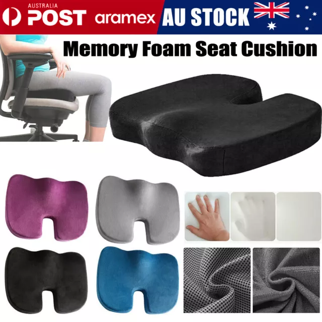 Orthopaedic Memory Foam Seat/Back Cushion Support Pain Chair Pillow Car Coccyx