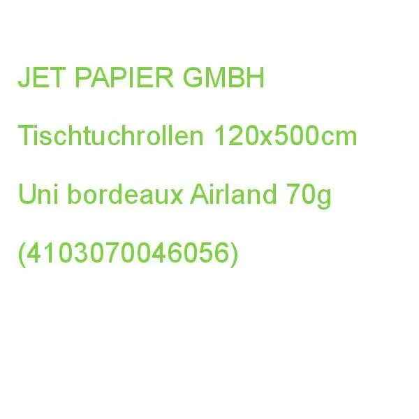 JET PAPIER GMBH Tischtuchrollen 120x500cm Uni bordeaux Airland 70g (410307004605 2