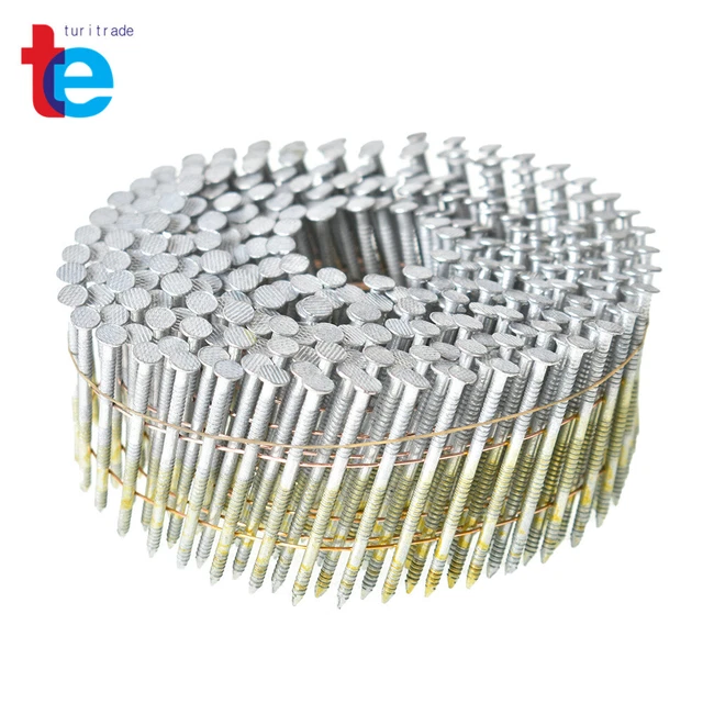3600Pcs 15 Degree Siding Nails  0.092"×2-1/2" Collated Wire Coil Full Round Head