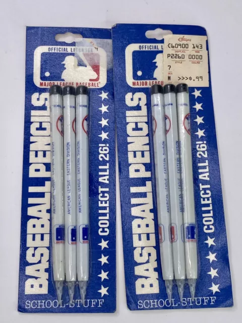 Vintage Ballpark Souvenir Pencils Set Boston Redsox American League East 2 Pack