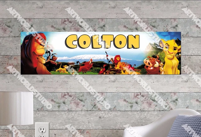 Personalized/Customized The Lion King Name Poster Wall Art Decoration Banner