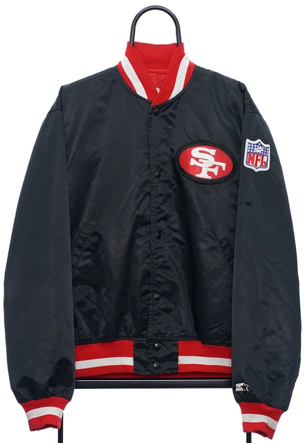 VINTAGE STARTER NFL San Francisco 49ers Satin Varsity Noir Veste X Large EUR 149 75 PicClick FR