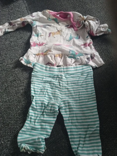 Baby Girls - Joules Outfit - Leggings and Top - Age 3-6 Months