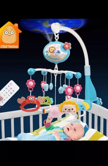 Baby Crib  Mobile rattle Toys for 0-12 Months Infant. Rotating Music night.