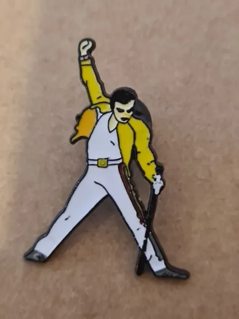 Freddie Mercury Enamel Pin Badge from Queen at Wembley '86 Bohemian Rhapsody New