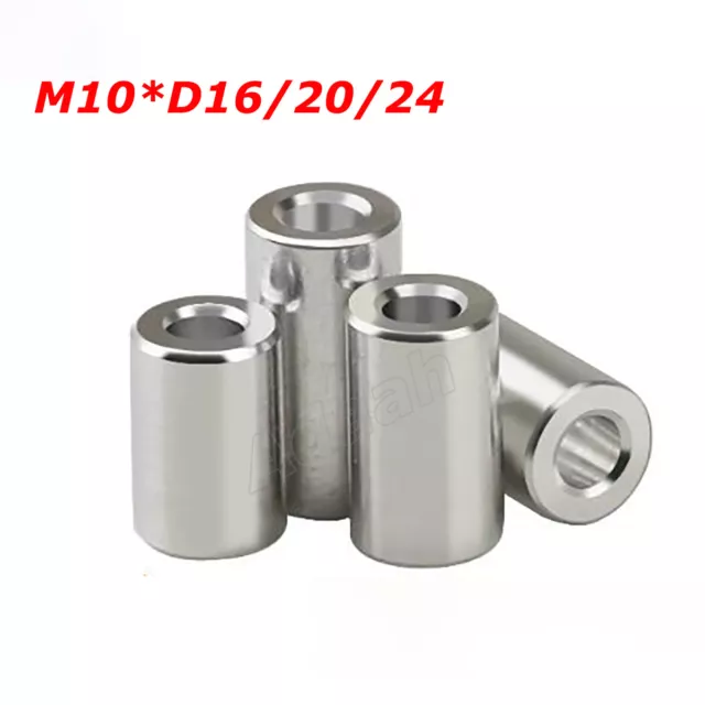 M10 Aluminum Spacers Standoff Alu Round Unthreaded Bushing Sleeve Washers Pillar
