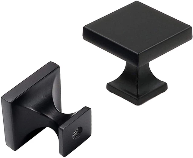 Black Kitchen Cabinet Knobs for Drawer - LS6785BK Flat Black Cabinet Hardware 1.